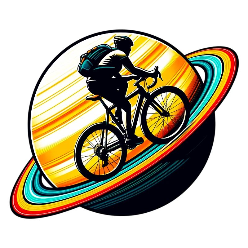 Cyclist on Saturn
