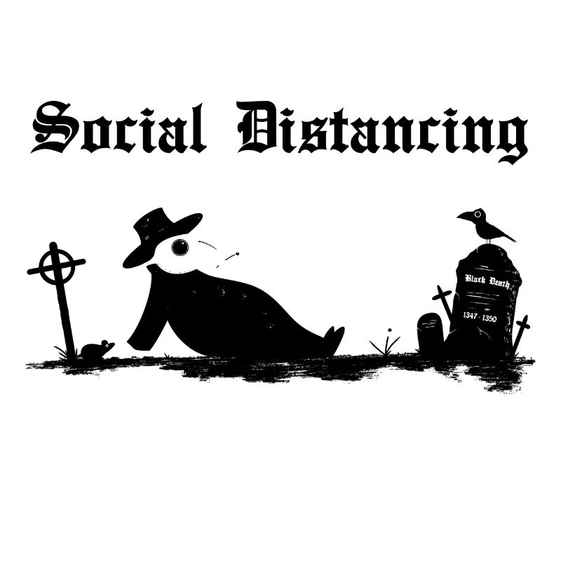 Peste noire Distanciation sociale