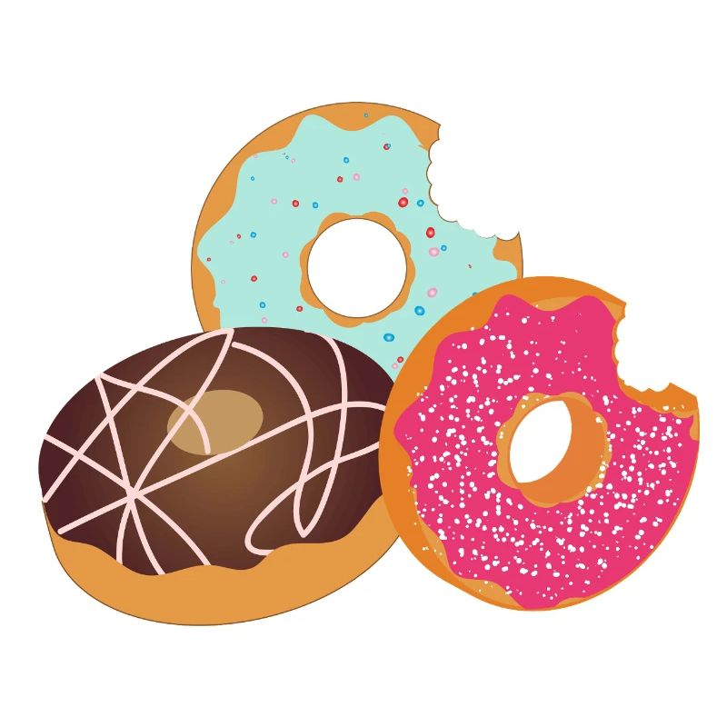 Beignets avec bouchée – Trio sucré avec glaçage et pépites