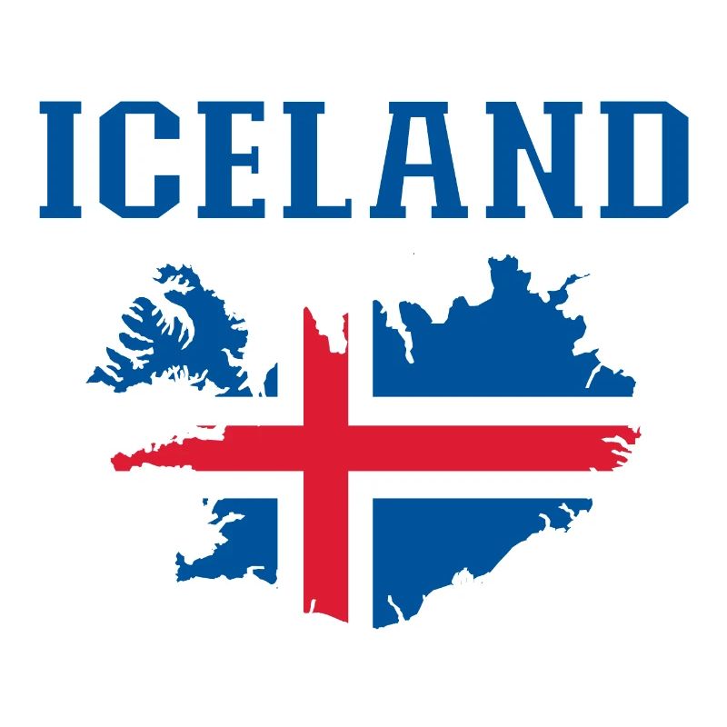 Iceland Flag Map