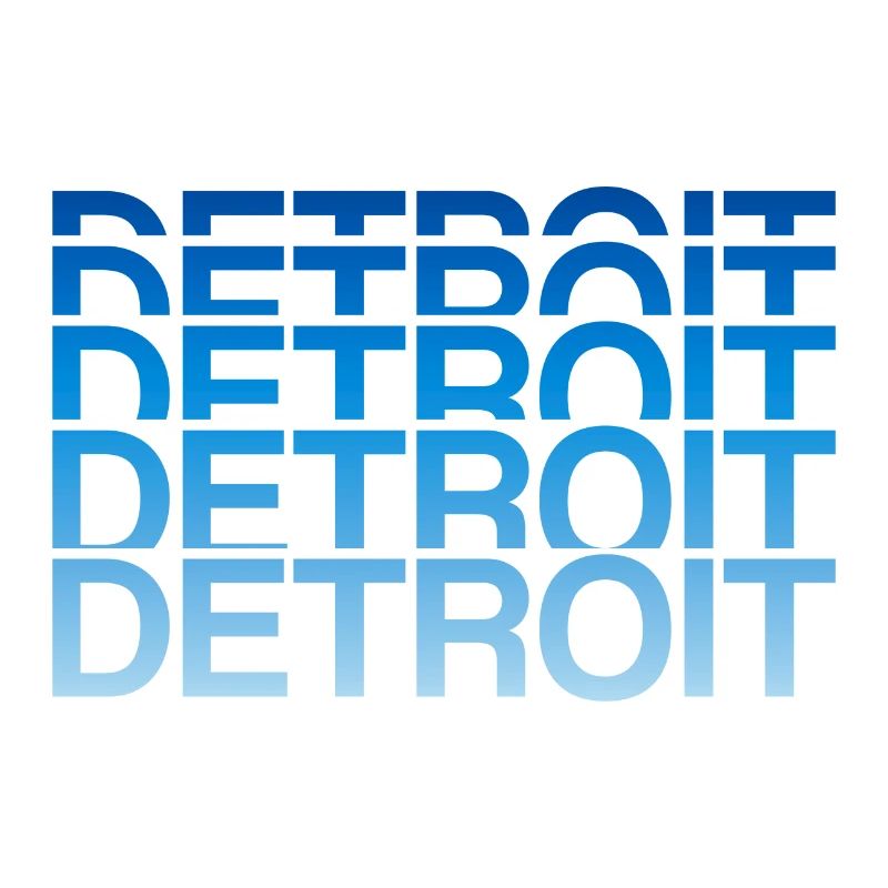Detroit Gradient Schriftblock