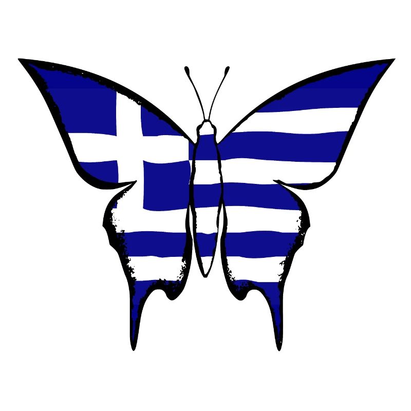 Drapeau de la Grèce papillon
