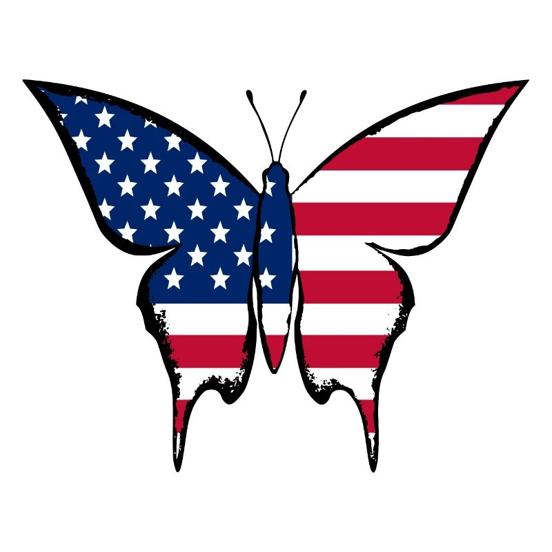 Drapeau des États-Unis papillon