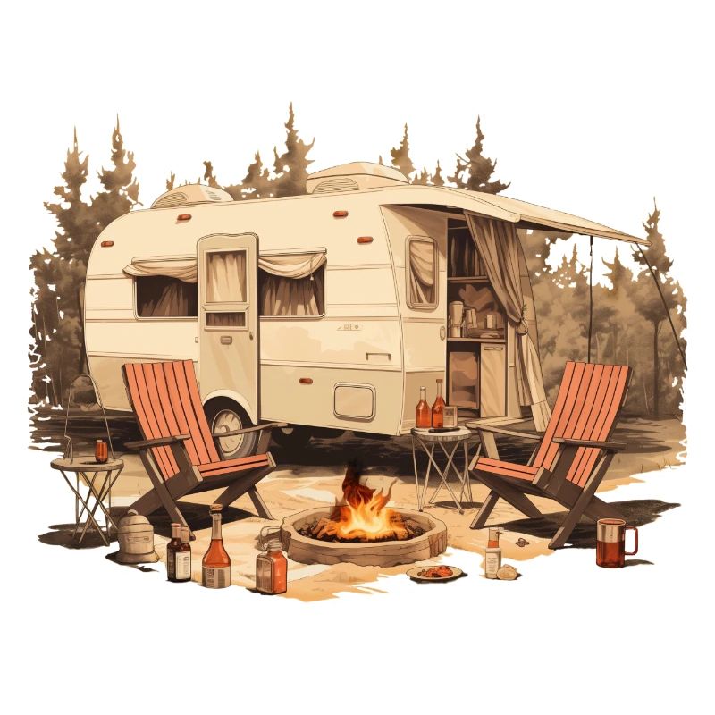Camping Nature Vin Feu de camp - The Alps Designer