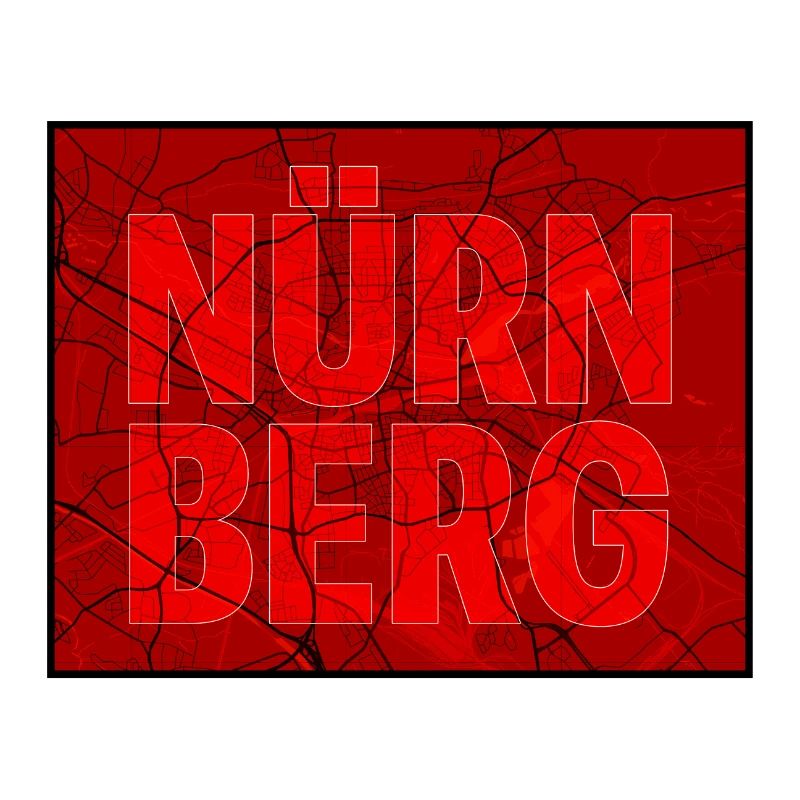 Nürnberg Konturen Rot