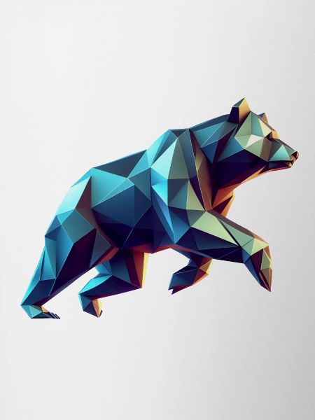 3D Geometric Origami Bear