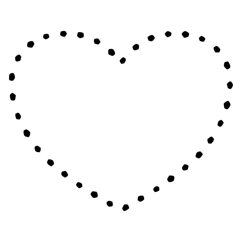 Heart black dots