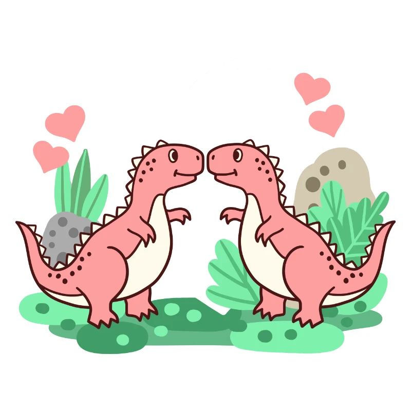 Dinosaurier T-Rex Valentinstag