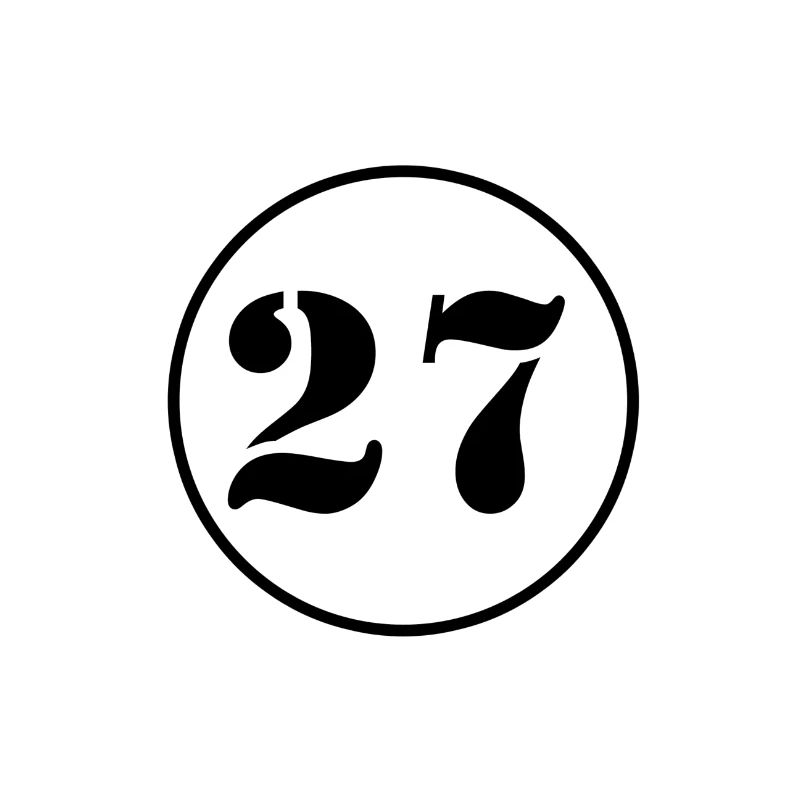 NUMMER 27 Siebenundzwanzig Geburtstag Geschenk