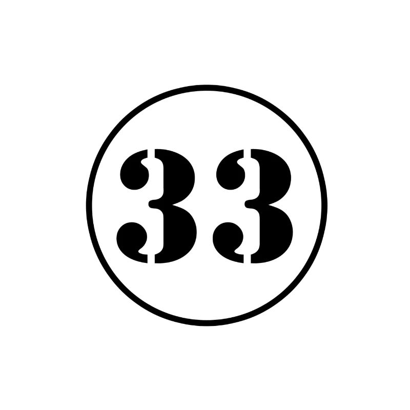 NUMBER 33 thirty three birthday present