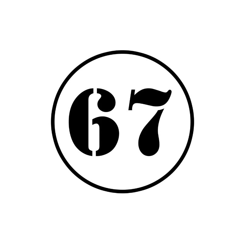 NUMMER 67 Siebenundsechzig Geburtstag Geschenk
