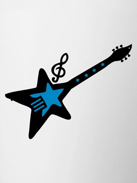 Rock guitar with music note