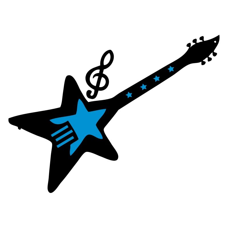 Rock-Gitarre mit Musik-Note