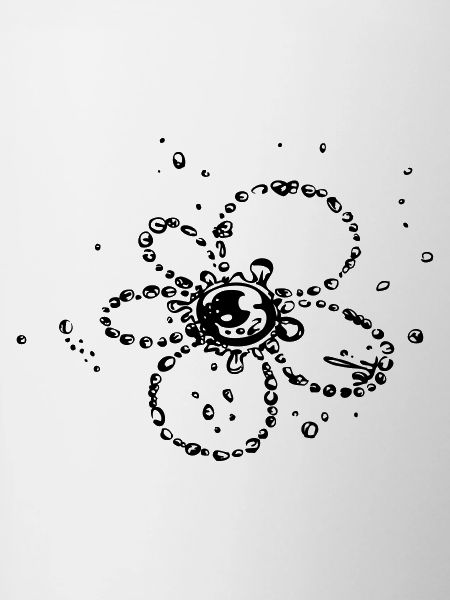 Fleur de gouttes d'eau