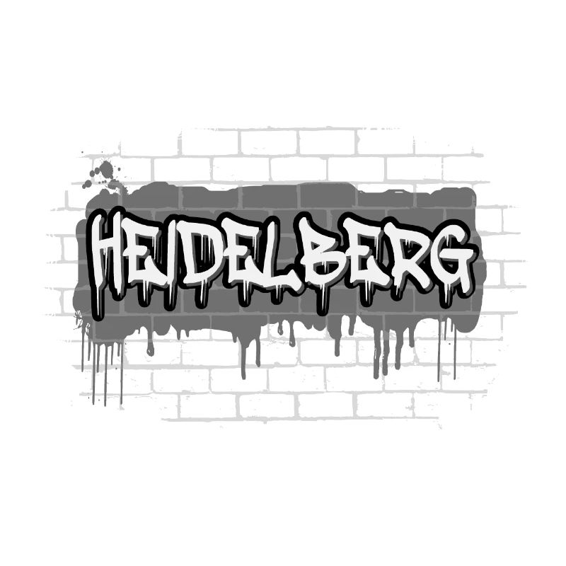 Heidelberg Graffiti with Wall Background