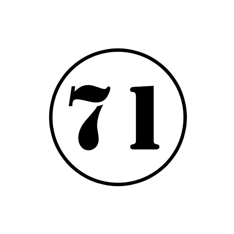 NUMMER 71 Einundsiebzig Geburtstag Geschenk