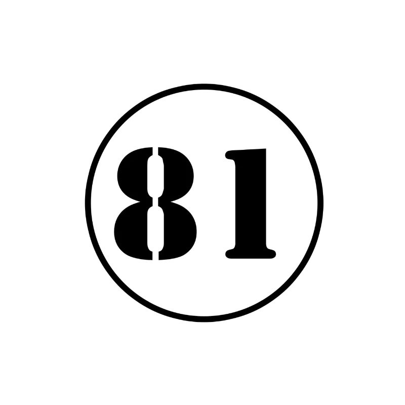 NUMMER 81 Einundachtzig Geburtstag Geschenk