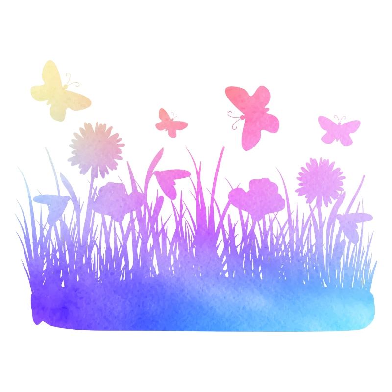 Prairie fleurs fleurs de jardin de couleurs d’eau