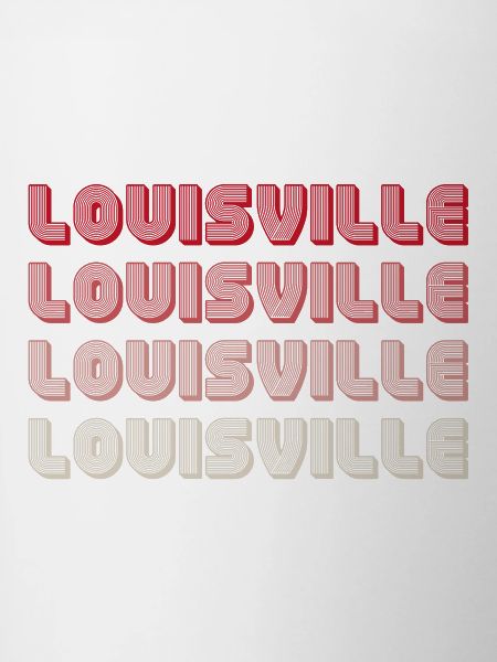 Louisville Vierfach Gradient Wortlogo