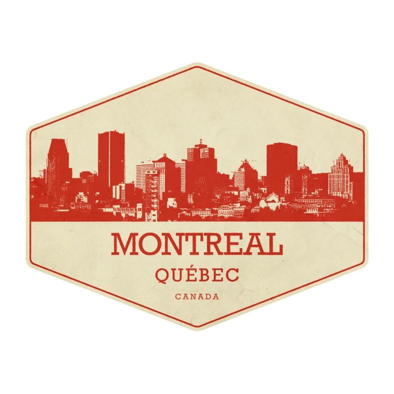 Montreal Skyline Retro Seal