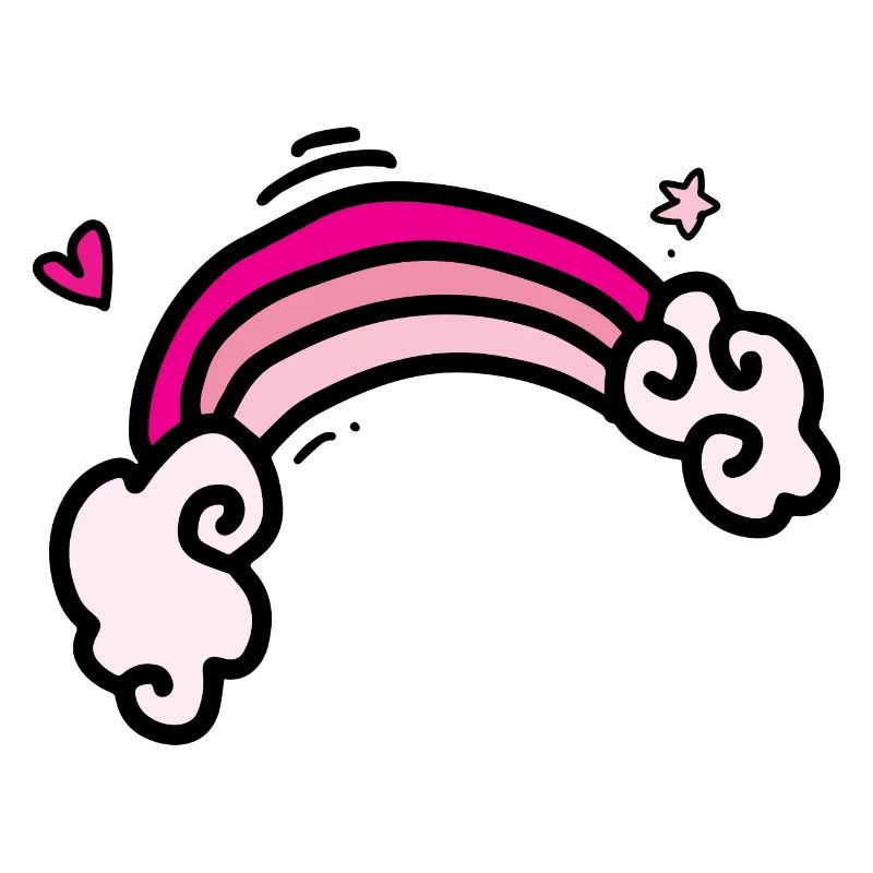 Pastel Pink Rainbow Clouds