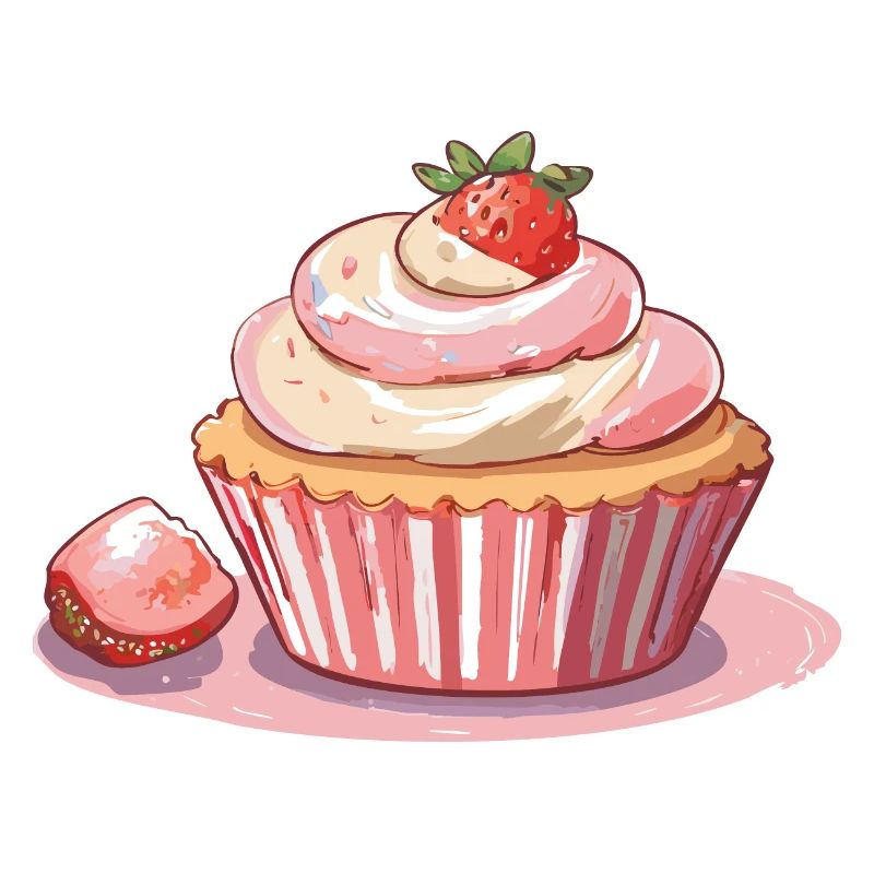Cupcake Fraise
