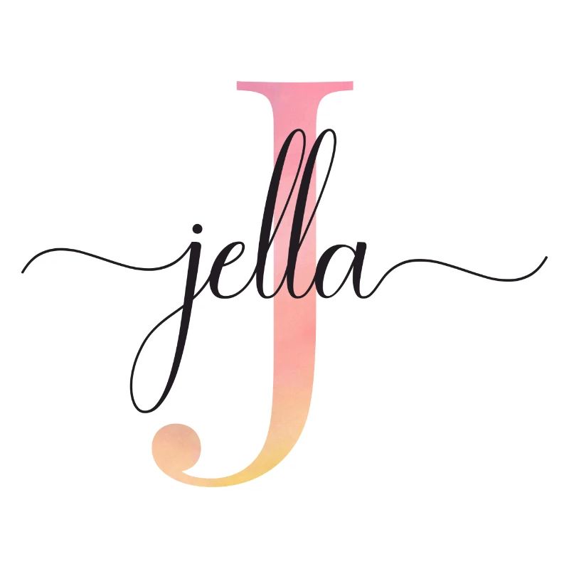 J | Monogramme | Nom | Jella |Aquarelle