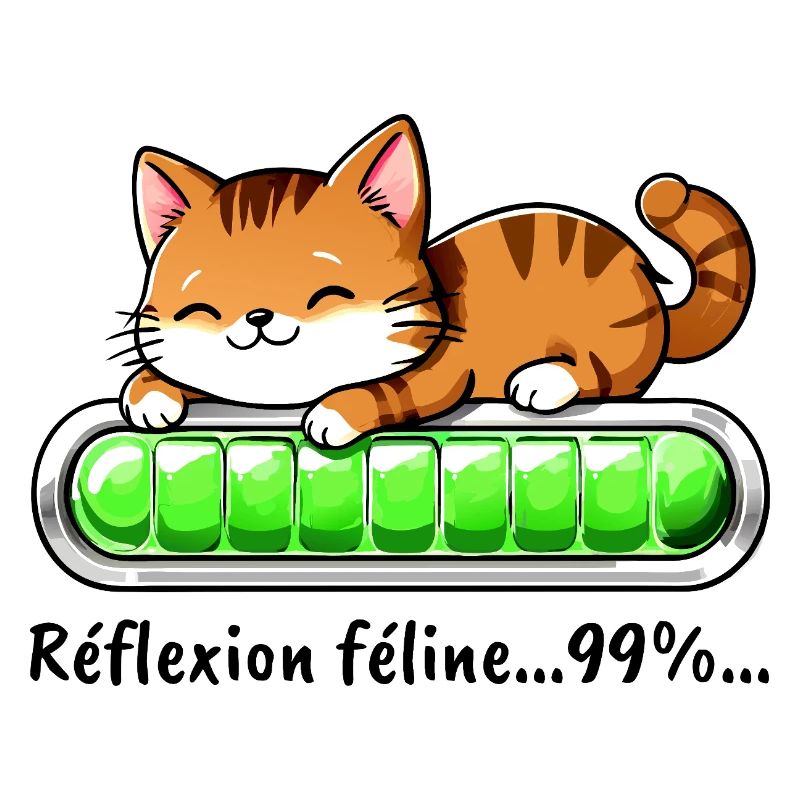 Réflexion Féline à 99% - Chat Mignon