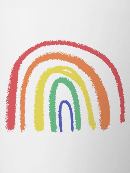 Whimsical Rainbow Brush Arc
