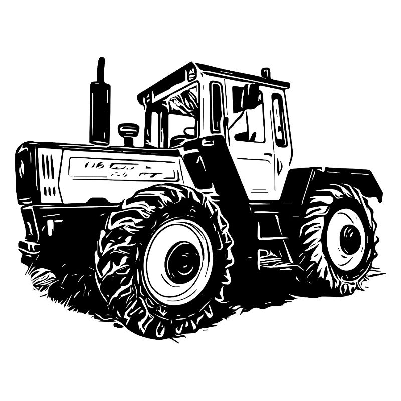 Silhouette de puissance de tracteur
