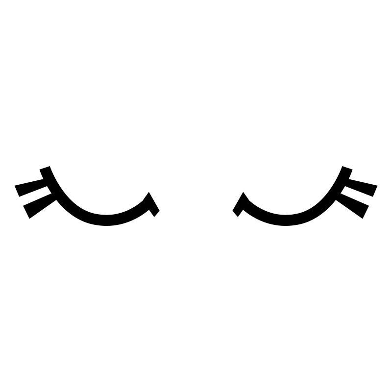 schläfrige Augen mit niedlichen Wimpern
