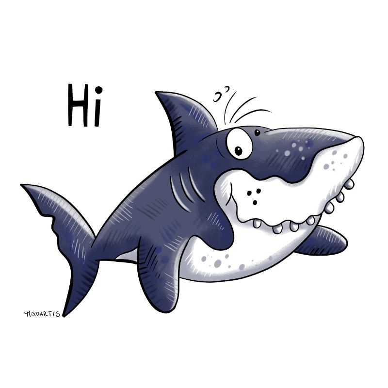 Requin dessin animé - Cadeau - Comique