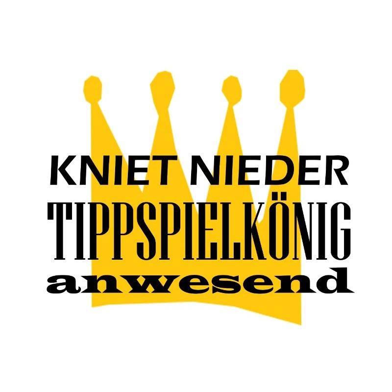 Geschenk Kniet nieder vor dem Tippspiel Gewinner