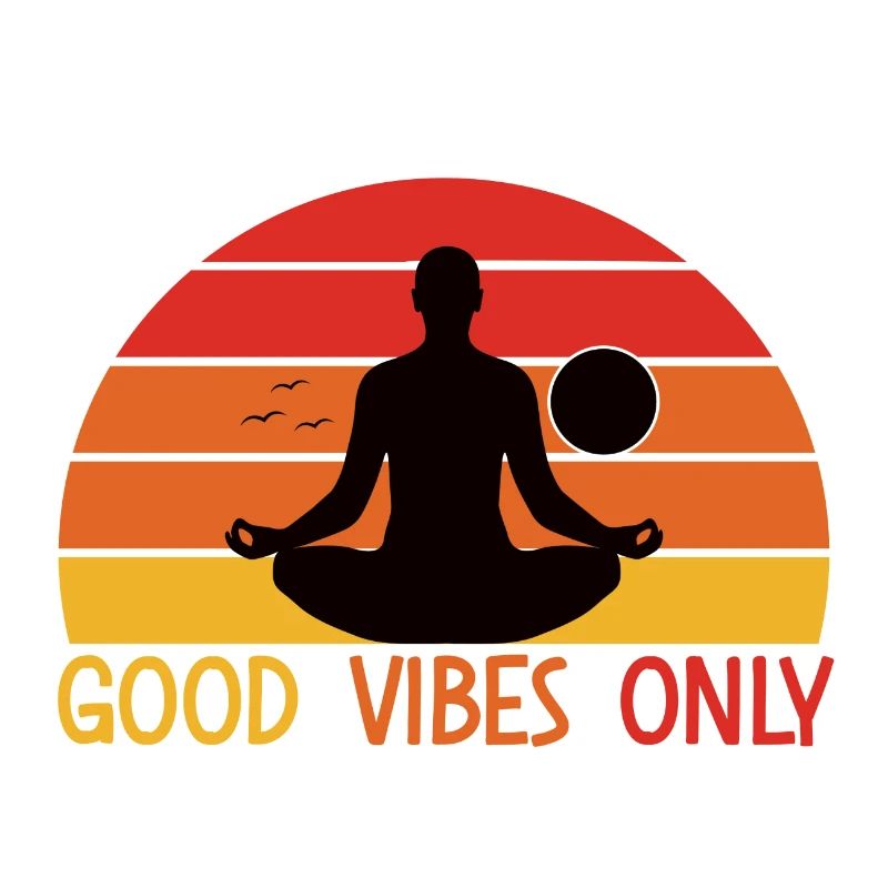 Meditative Sunset with Yoga Silhouette