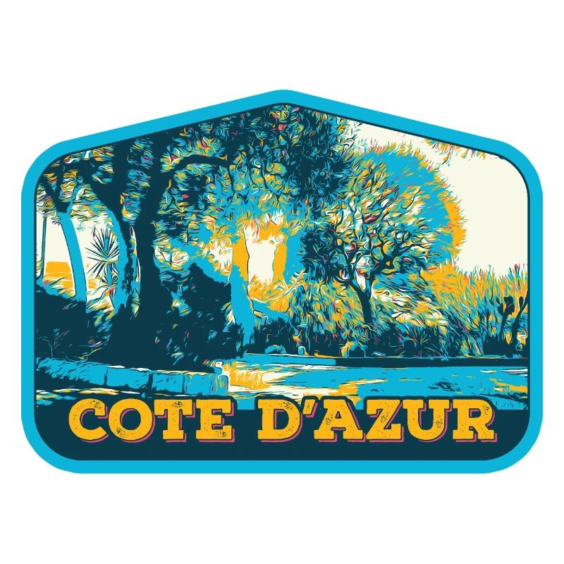 Illustrierte Ansicht der Côte d'Azur, Frankreich