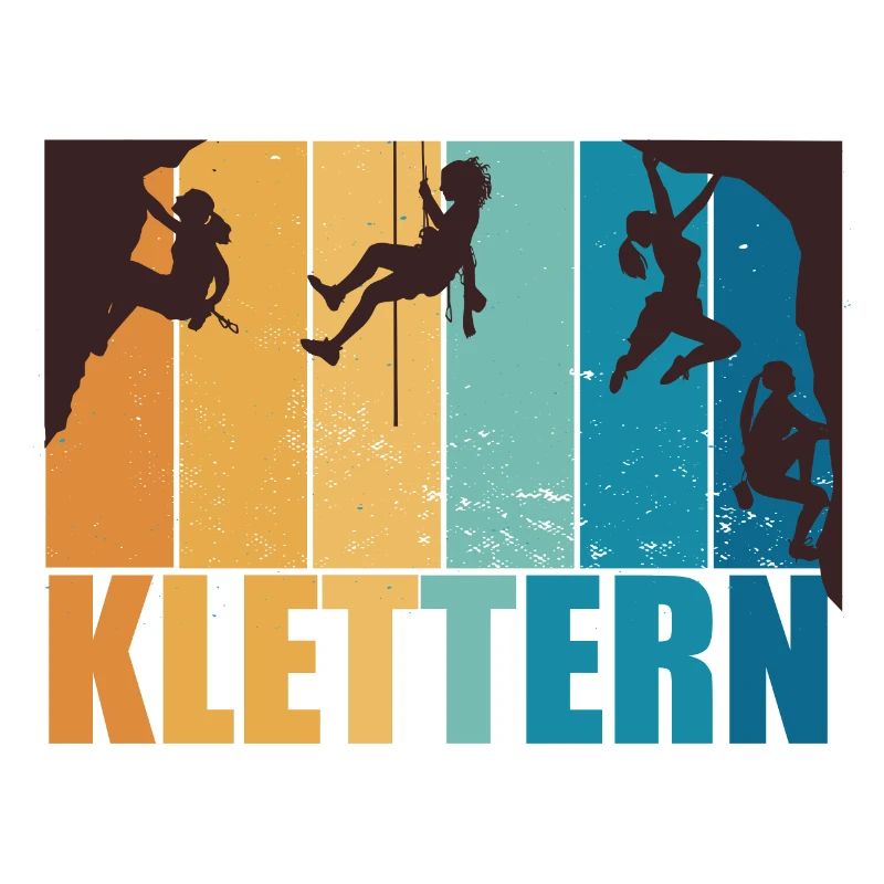 Klettern Bouldern Bergsteigen Berge Vintage