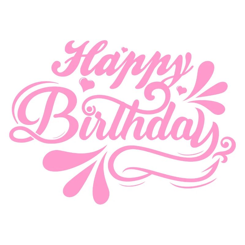 Birthday Bliss in Pink Script