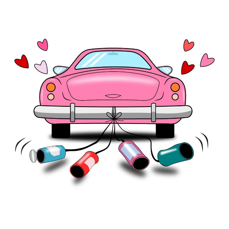 Wedding Car Pink Wedding