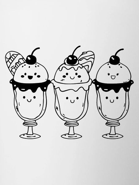 Cartoon Eisbecher