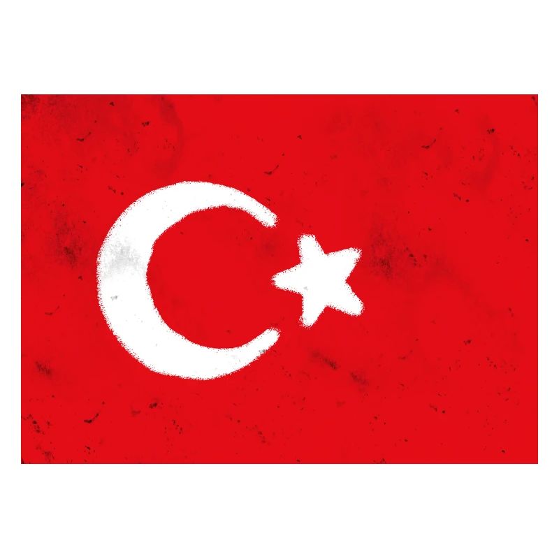 Drapeau turc Impression d’art abstrait