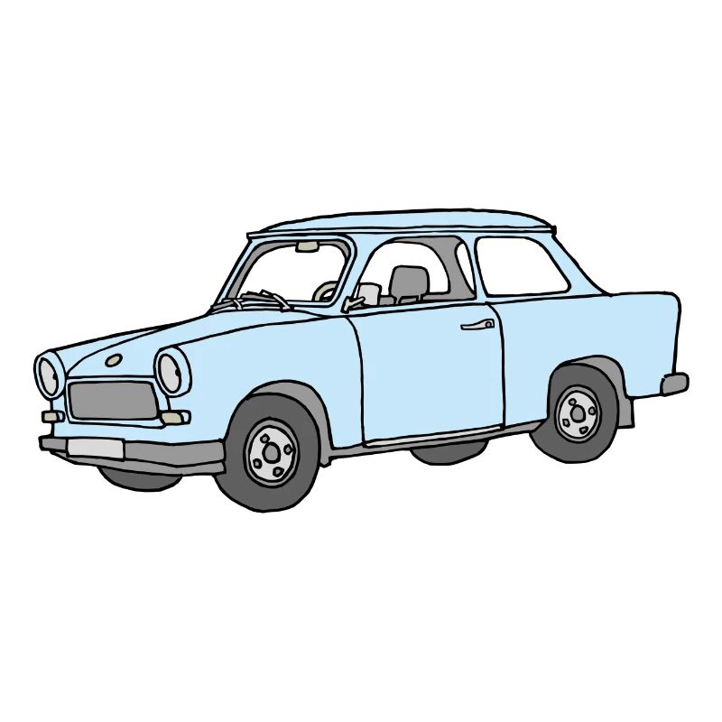 Hellblauer Trabi,