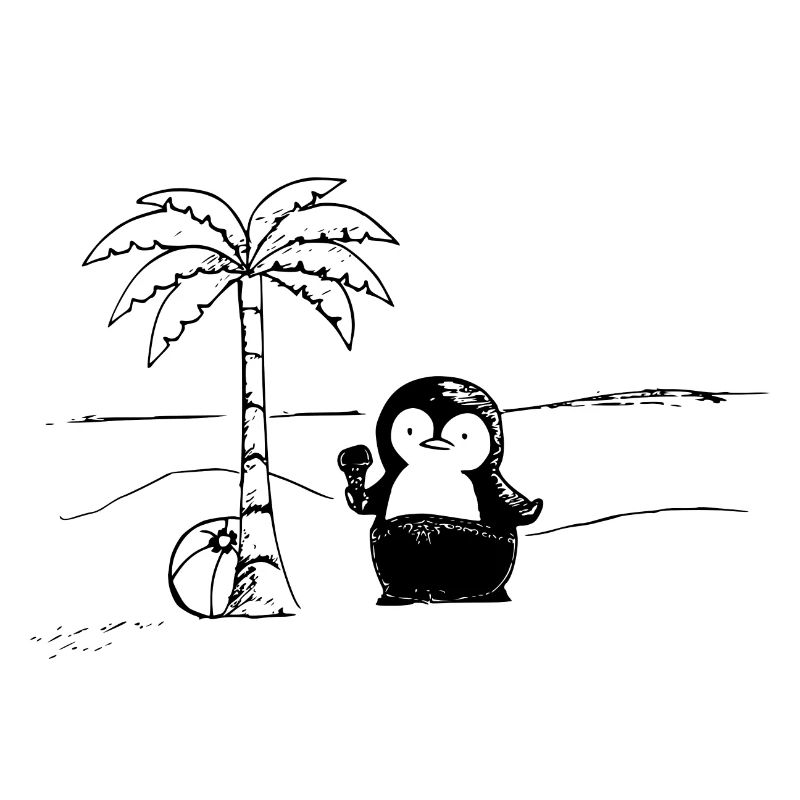Penguin on vacation
