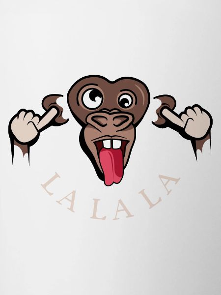 funny monkey lalala symbol illustration tongue