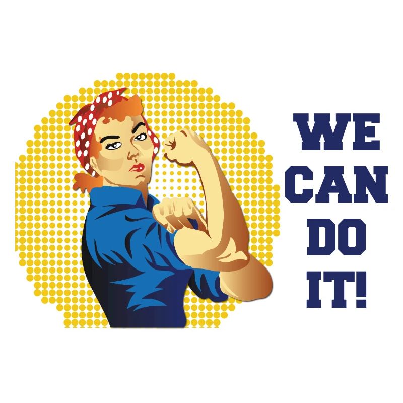 Rosie Kraft: We Can Do It Halftone
