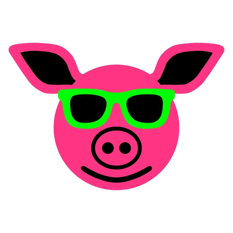 Cochon avec lunettes de soleil