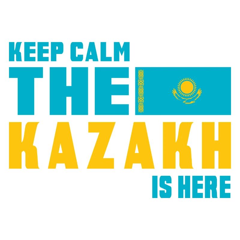 Keep Calm Kazakhstan flag design