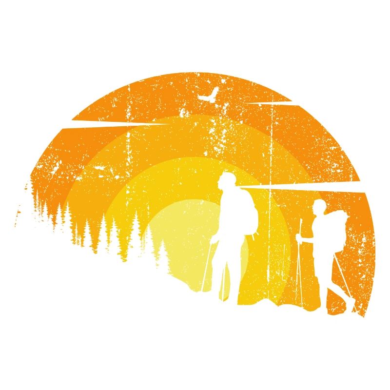 Silhouetten des Sunset Trail