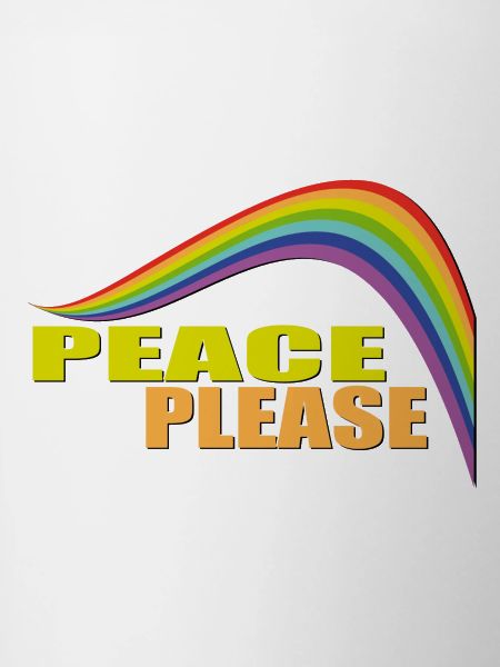 PEACE PLEASE with Rainbow