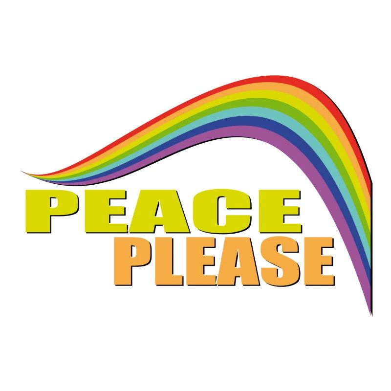 PEACE PLEASE with Rainbow