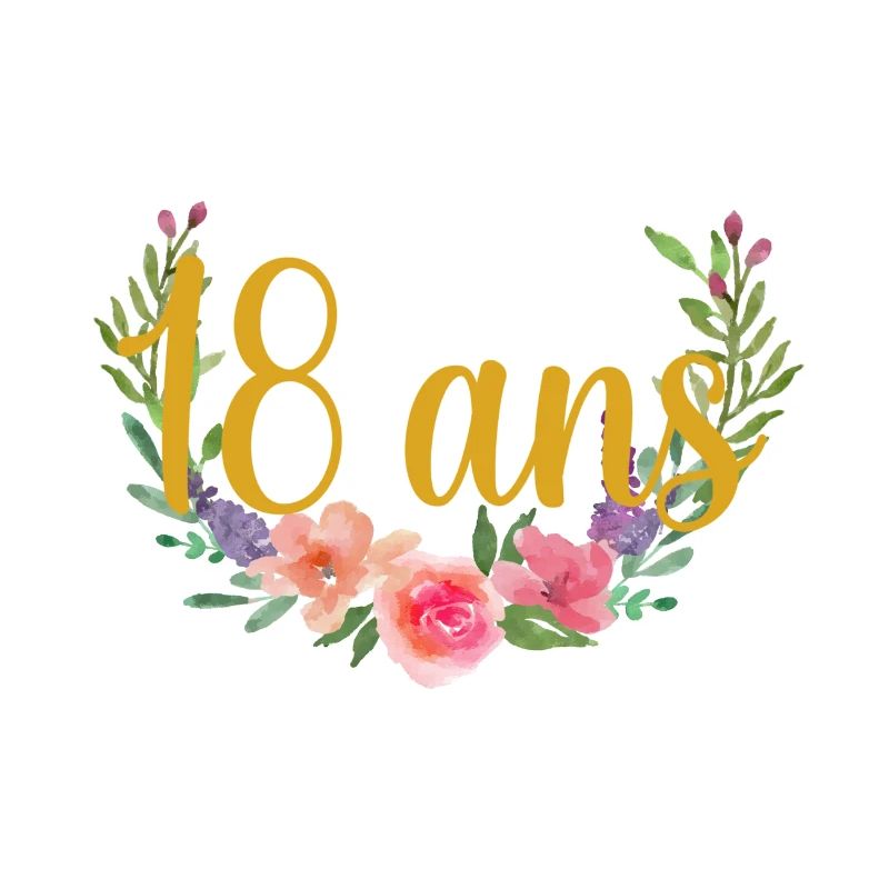 18 Ans Floral Doré